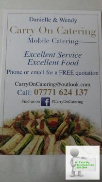 Carry on Catering offers excellent food and excellent service