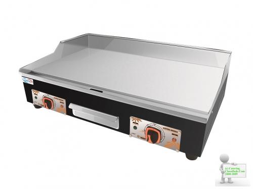 LARGE COMMERCIAL ELECTRIC GRIDDLE HOTPLATE 73 CM FLAT GRILL WITH UK DOUBLE PLUGS