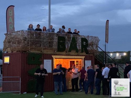 Shipping Container Bar with Roof Terrace