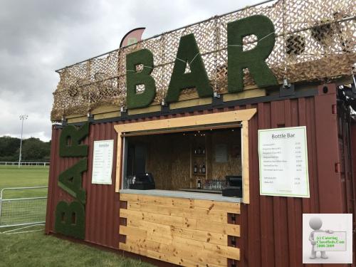 Shipping Container Bar with Roof Terrace