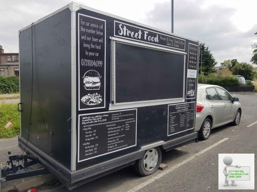 Fully loaded burger van catering trailer.