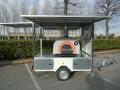 Wood/gas Pizza oven on trailer, Mobile, street food, Forno a legna/gas