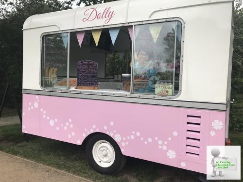 Vintage ice cream trailer