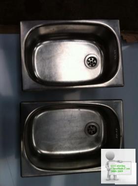 Two stainless sinks for sale